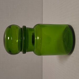 Vintage Green Lidded Jar / Stash Jar
